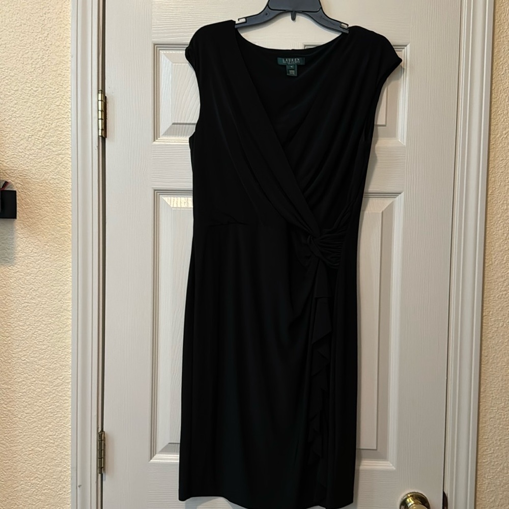 Ralph Lauren Black dress with Ruffle Size 14